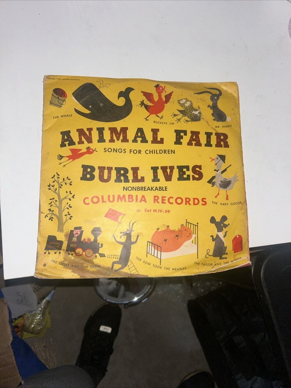 ANIMAL FAIR SONGS FOR CHILDREN BURL IVES COLUMBIA RECORDS MJV-39